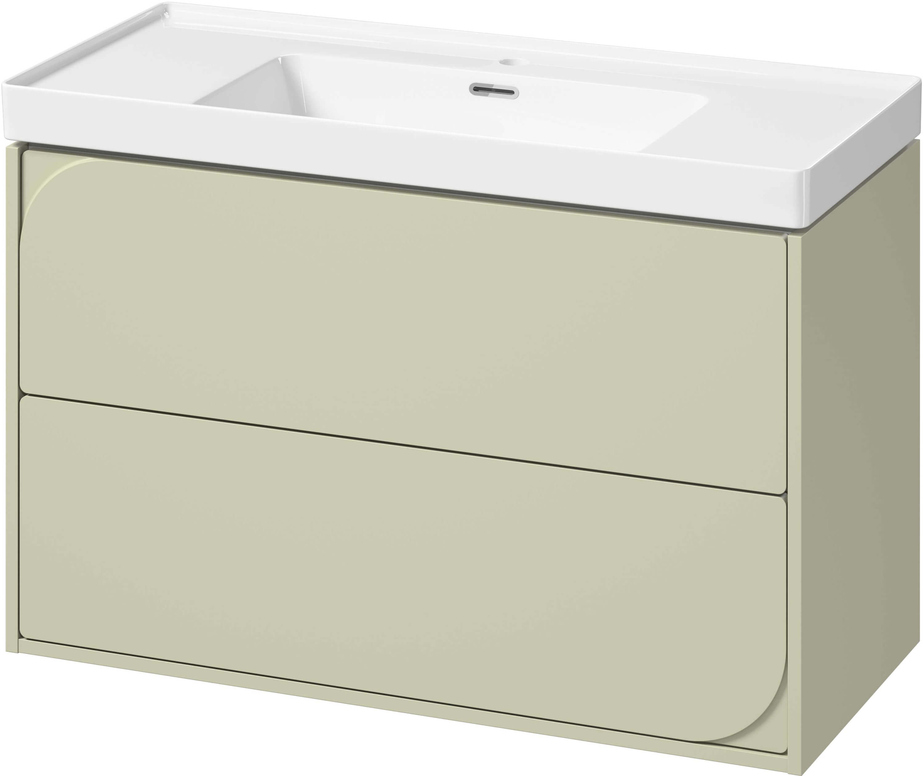 Set Badschrank Cersanit Crea II S1058–032, Waschbecken Cersanit Crea K114-018