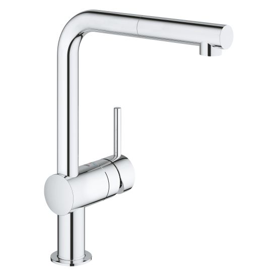 Set Küchenarmatur Grohe Minta 32168000, Tektonit-Waschbecken Franke Orion 114.0286.447