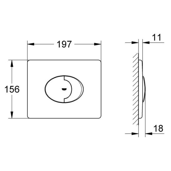 Set WC-Becken mit Absenkautomatik-Sitz Grohe Bau Ceramic 39351000, Unterputzrahmen Grohe Solido 38971000, 38506SH0