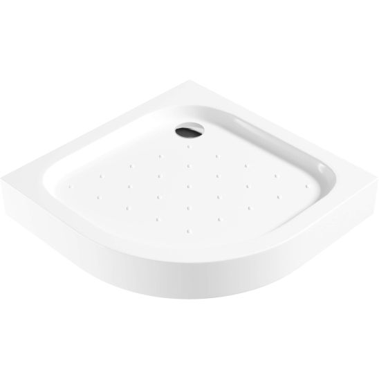 Set Dusche Deante Funkia KYP_651K, Halbrunde Duschwanne Deante Standard New KTA_053B, NHC_025C