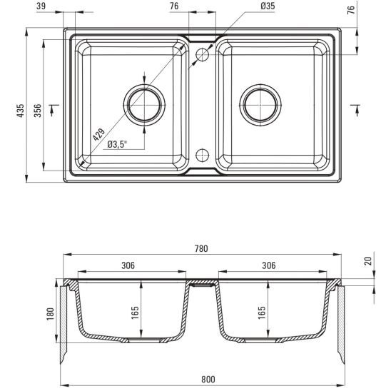 Set Granitspüle Deante Zorba ZQZ_7203, Küchenarmatur Deante Lukrecja BDH_072M