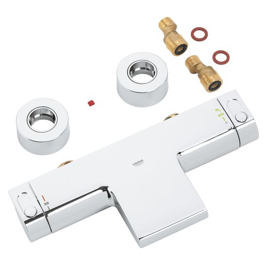 Set Badewannen- und Duscharmatur Grohe Grohtherm 34174001, Duschset Grohe Euphoria 27369000