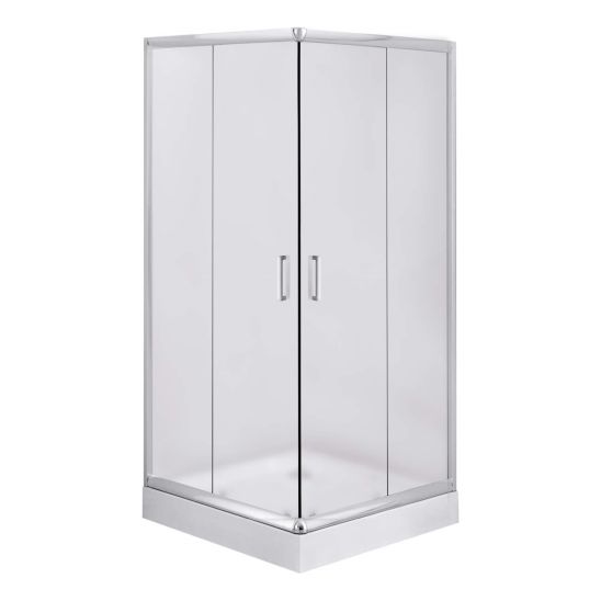 Set Dusche Deante Funkia KYC_641K, Quadratische Duschwanne Deante Corner KTC_041B, NHC_025C