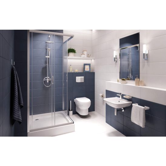 Set Dusche Deante Funkia KYC_042K, Quadratische Duschwanne Deante Corner KTC_042B, NHC_025C