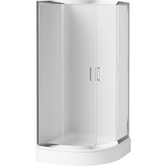 Set Dusche Deante Funkia KYP_651K, Halbrunde Duschwanne Deante Standard New KTA_053B, NHC_025C