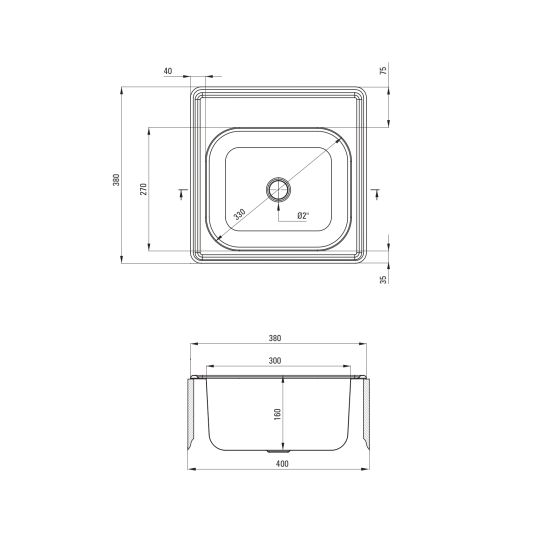 Set Küchenarmatur Deante Narcyz BDN_071M, Stahlspüle Deante Techno ZMU_0100