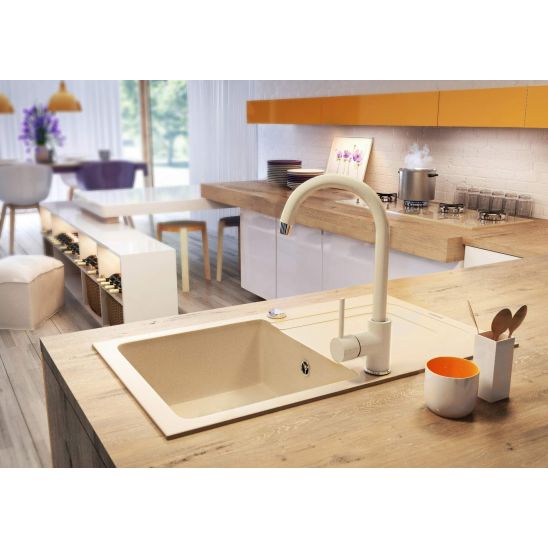 Set Granitspüle Deante Zorba ZQZ_7113, Küchenarmatur Deante Nemezja BEN_762M