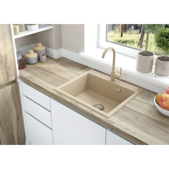 Set Granitspüle Deante Zorba ZQZ_7113, Küchenarmatur Deante Nemezja BEN_762M