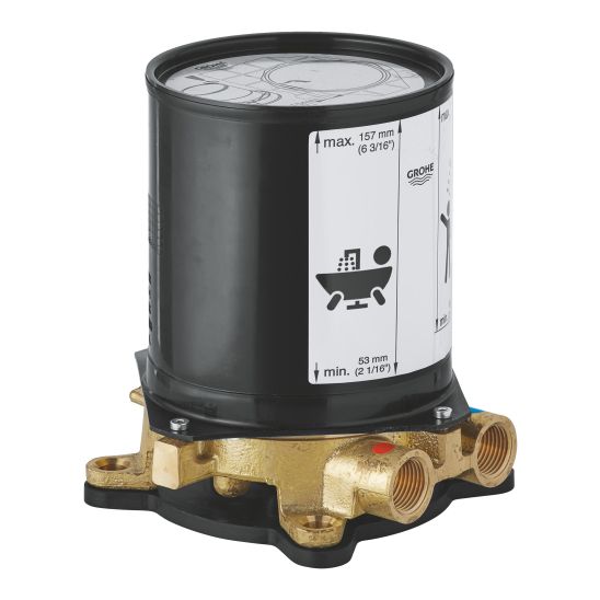 Set Badewannen- und Duscharmatur Grohe Essence 23491001, Bodenbefestigungselement Grohe 45984001