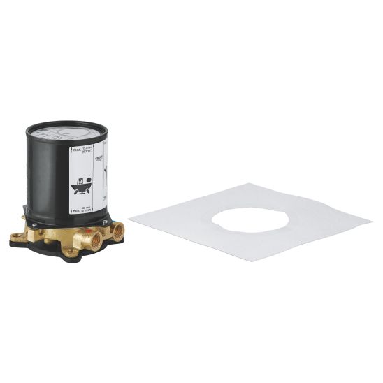 Set Badewannen- und Duscharmatur Grohe Essence 23491001, Bodenbefestigungselement Grohe 45984001