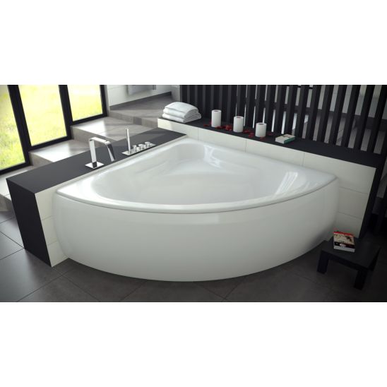 Set Eckbadewanne Besco Mia #WAM-130-NS, Badewannenverkleidung Besco Mia OAM-130-NS