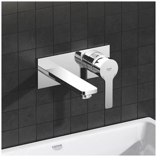 Set Waschtischarmatur Grohe Lineare 19409001, Unterputz-Grundkörper Grohe Eurostyle 23571000