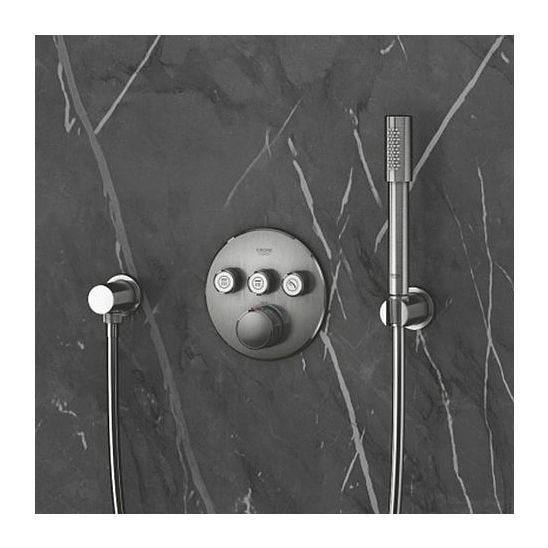 Set Badewannen- und Duscharmatur Grohe Essence 33624DC1, Handbrause Grohe Rainshower SmartActive 130 26574DC0, 27074DC0, 28362DC1
