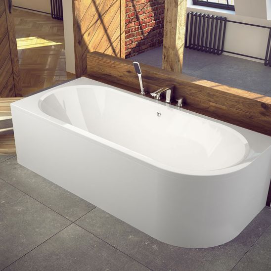 Set Badewannenverkleidung Besco Avita OAV-150-NSCR, Eckbadewanne Besco Avita #WAV-150-NL