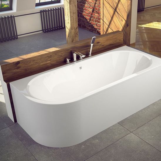 Set Badewannenverkleidung Besco Avita OAV-170-NSR, Eckbadewanne Besco Avita #WAV-170-NP