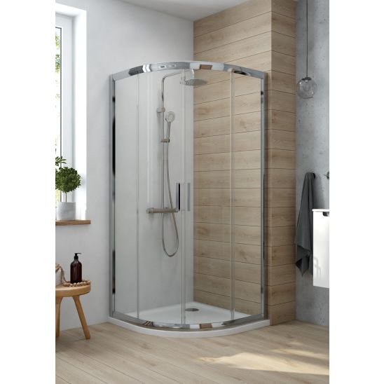 Set Dusche Oltens Vorma 20102100, Halbrunde Duschwanne Oltens Superior 16002000