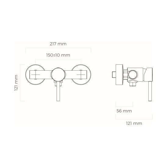 Set Duschbatterie Oltens Molle 33000100, Duschstange Oltens Alling 37300100, 37101110, 37201100