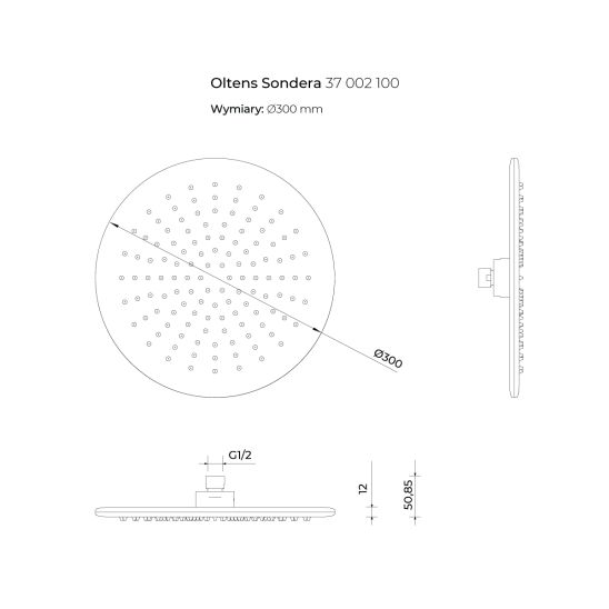 Set Badewannen- und Duscharmatur Oltens Vernal 34104100, Kopfbrause Oltens Sondera 37002100, 37100100, 39400100, 39302100, 37200100, 37401100