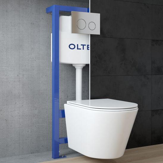Set WC-Becken Oltens Hamnes 42513300, Unterputzrahmen Oltens Triberg 50001000, 45100300, 57104300, 49301000