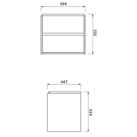 Set Kabinett Cersanit Crea S924-003, Waschbecken Cersanit Crea K114-006