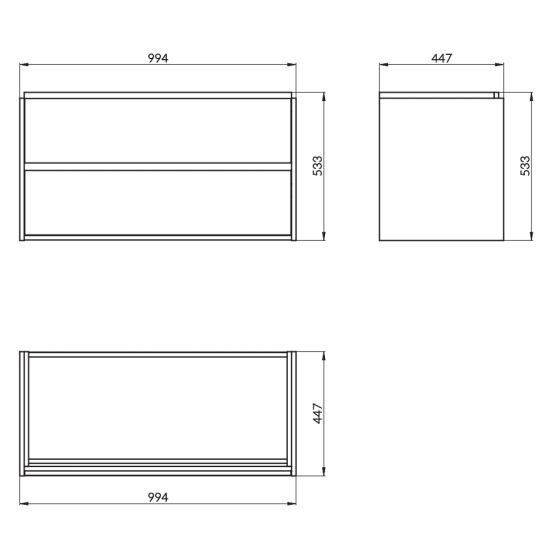 Set Kabinett Cersanit Crea S924-021, Waschbecken Cersanit Crea K114-018