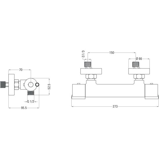 Set Duschbatterie Deante Neo Joko BOJ_04BT, Duschset Deante Neo Joko NBJ_051K