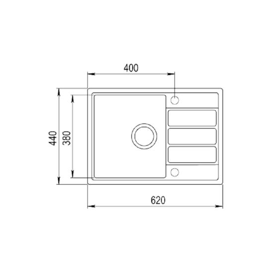 Set Granitspüle Teka Comfor TQ 115350000, Küchenarmatur Teka Uni 116030071
