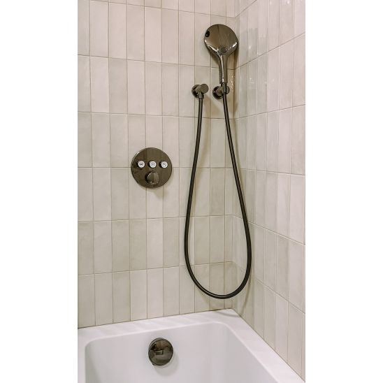 Set Kopfbrause mit Arm Grohe Rainshower 26066A00, Badewannen- und Duscharmatur Grohe Grohtherm SmartControl 29119A00, 26574A00, 27057A00, 27074A00, 28362A01