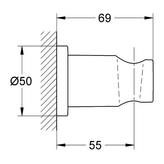 Set Kopfbrause mit Arm Grohe Rainshower 26066A00, Badewannen- und Duscharmatur Grohe Grohtherm SmartControl 29119A00, 26574A00, 27057A00, 27074A00, 28362A01