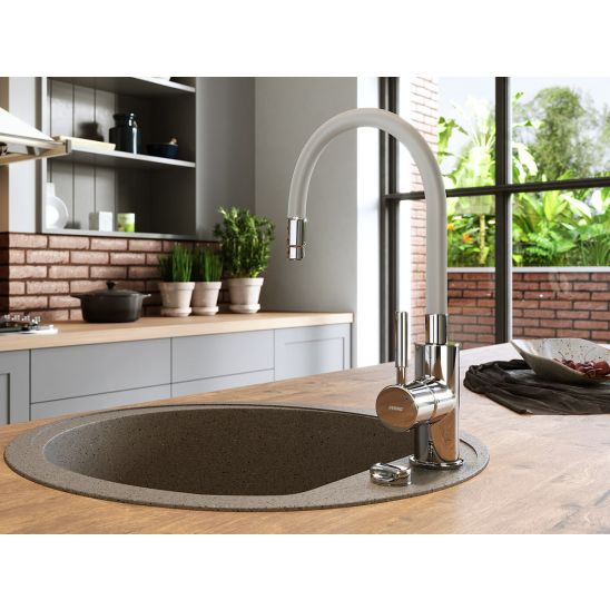 Set Stahlspüle Franke Smart 101.0368.324, Küchenarmatur Ferro Zumba BZA4S