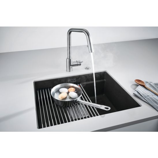 Set Granitspüle Franke Kanon 125.0528.612, Küchenarmatur Franke Lina 115.0626.053