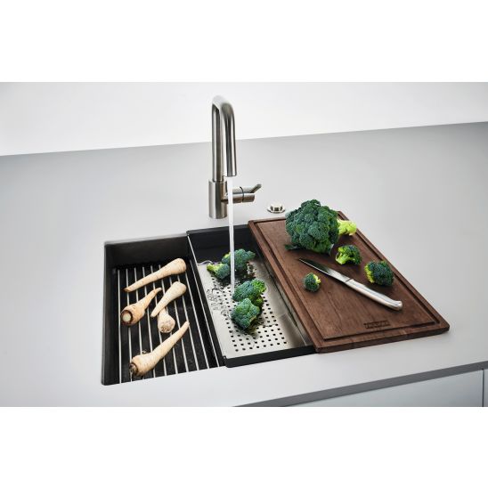 Set Granitspüle Franke Kanon 125.0528.612, Küchenarmatur Franke Lina 115.0626.053