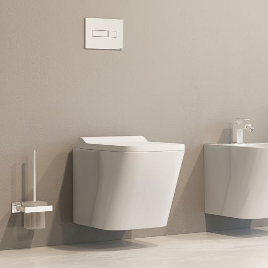 Set Unterputzrahmen Tece Base 9400407, WC-Becken mit Absenkautomatik-Sitz Omnires Fontana FONTANAMWBP, 9.240.400