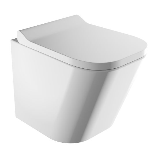 Set Unterputzrahmen Tece Base 9400407, WC-Becken mit Absenkautomatik-Sitz Omnires Fontana FONTANAMWBP, 9.240.400
