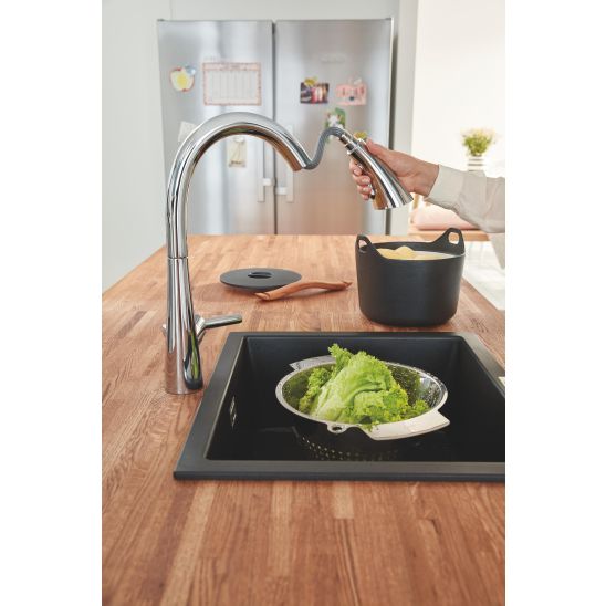 Set Küchenarmatur Grohe Zedra 32294002, Granitspüle Grohe K700 31654AP0