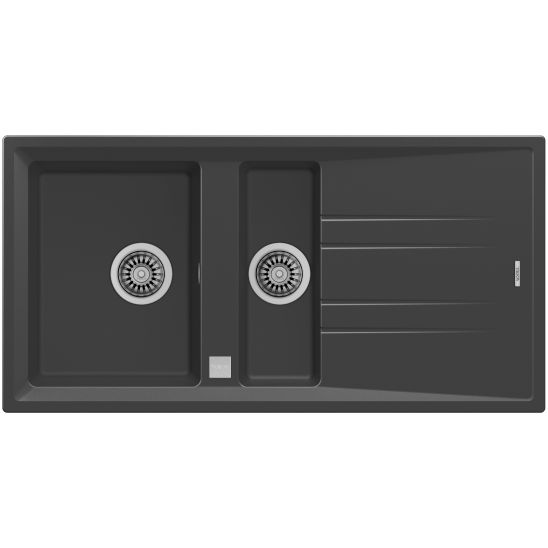 Set Tegranit-Spüle Teka Stone 115360013, Küchenarmatur Teka Icon 33915020N