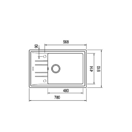 Set Tegranit-Spüle Teka Stone 115330038, Küchenarmatur Teka SP 995 55995020Q