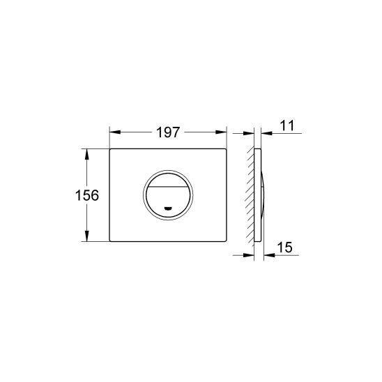 Set Unterputzrahmen Grohe Rapid SL 38539001, Betätigungsplatte Grohe Nova 38765SH0