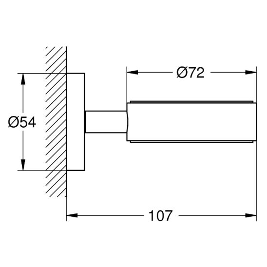Set Klobürste Grohe Essentials 40374DL1, Klopapierhalterung Grohe Essentials 40367DL1, 40369DL1, 40365DL1, 40394DL1, 40364DL1