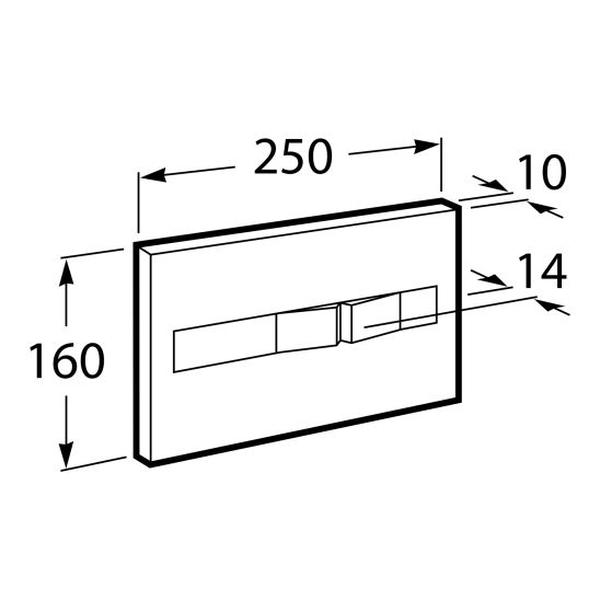Set Unterputzrahmen Roca Duplo One A890070020, Betätigungsplatte Roca PL A890196001