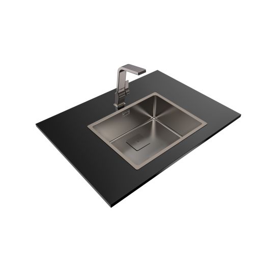 Set Stahlspüle mit Siphon Teka Flexlinea 115000024, Küchenarmatur Teka ICC 116030005