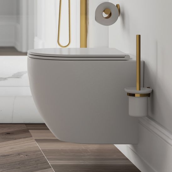 Set Unterputzrahmen Tece Base 9400407, WC-Becken mit Absenkautomatik-Sitz Omnires Ottawa OTTAWAMWBP, 9.240.400