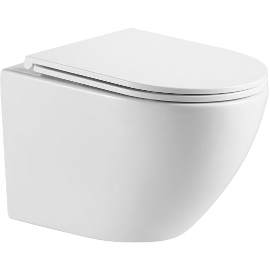 Set Unterputzrahmen Tece Profil 9300302, WC-Becken mit Absenkautomatik-Sitz Omnires Ottawa OTTAWAMWBP, 9240407