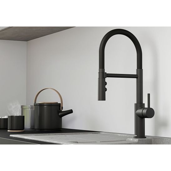 Set Granitspüle Blanco Etagon 8 525892, Küchenarmatur Blanco Catris-S Flexo 525793