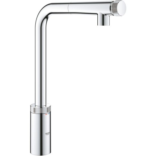Set Küchenarmatur Grohe Minta 31613000, Stahlspüle Grohe K700 31574SD1