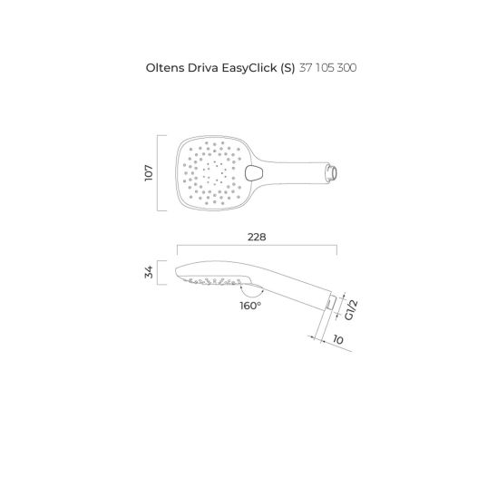 Set Badewannen- und Duscharmatur Hansgrohe Talis E 71745670, Kopfbrause Oltens Vindel 37001300, 01800180, 39401300, 39303300, 37105300, 37200300