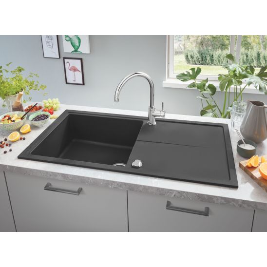 Set Granitspüle Grohe K400 31641AP0, Küchenarmatur Grohe Start 304702430