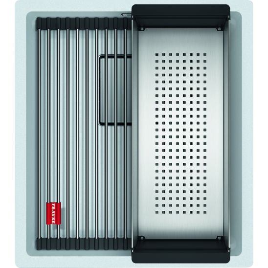 Set Granitspüle Franke Kanon 125.0528.630, Küchenarmatur Franke Lina 115.0626.081