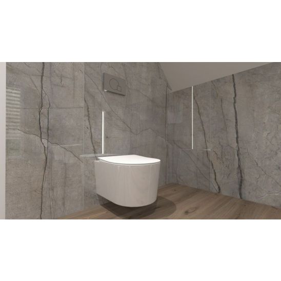 Set WC-Becken mit Absenkautomatik-Sitz LaVita Loso 5908211492469, Unterputzrahmen Tece Base 9400407, 9240407