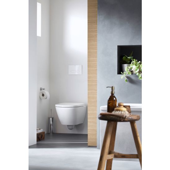 Set WC-Becken mit Absenkautomatik-Sitz Duravit D-Neo 45770900A1, Unterputzrahmen Duravit DuraSystem WD1011000000, WD5001031000